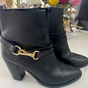 Burberry Bedford Black Leather Booties